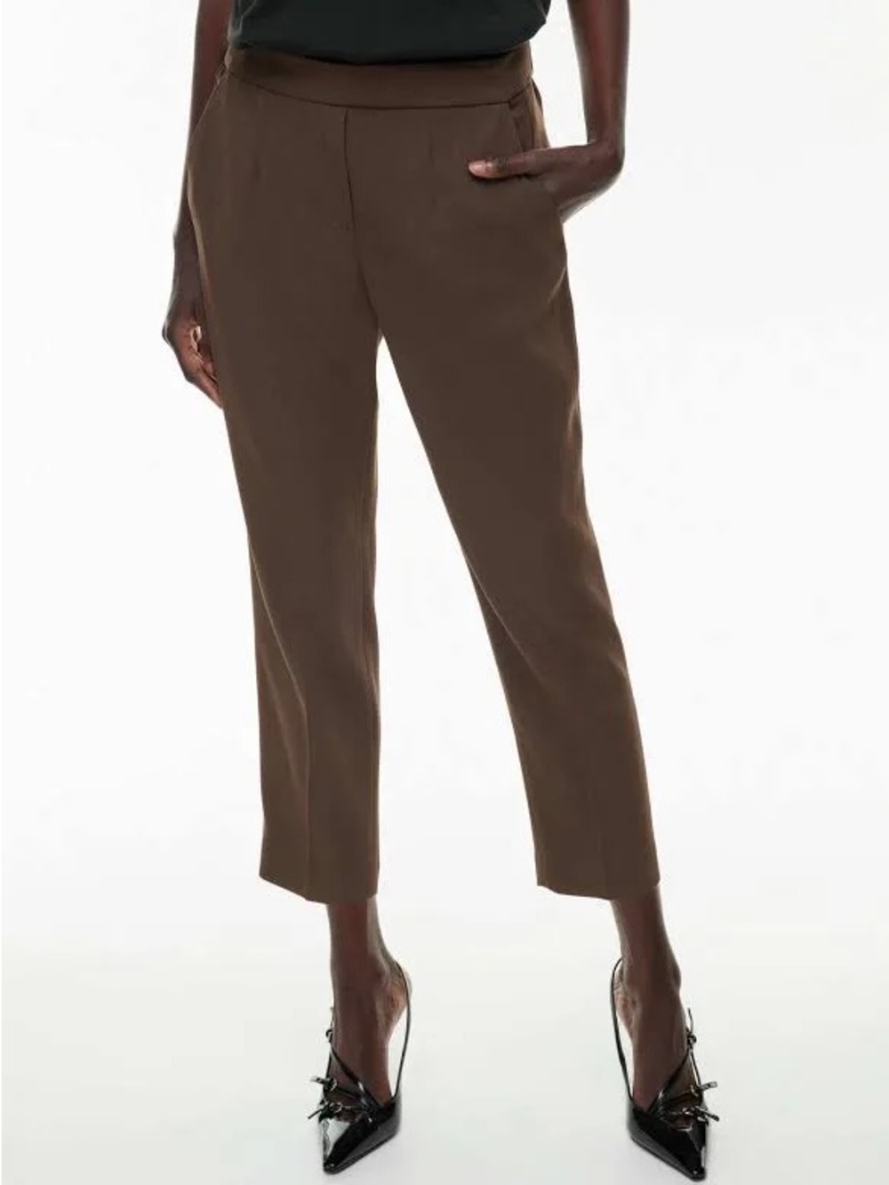 Babaton Aritzia Conan Cropped Pant - Women’s 12, Rich Mocha Brown - Picture 2 of 6